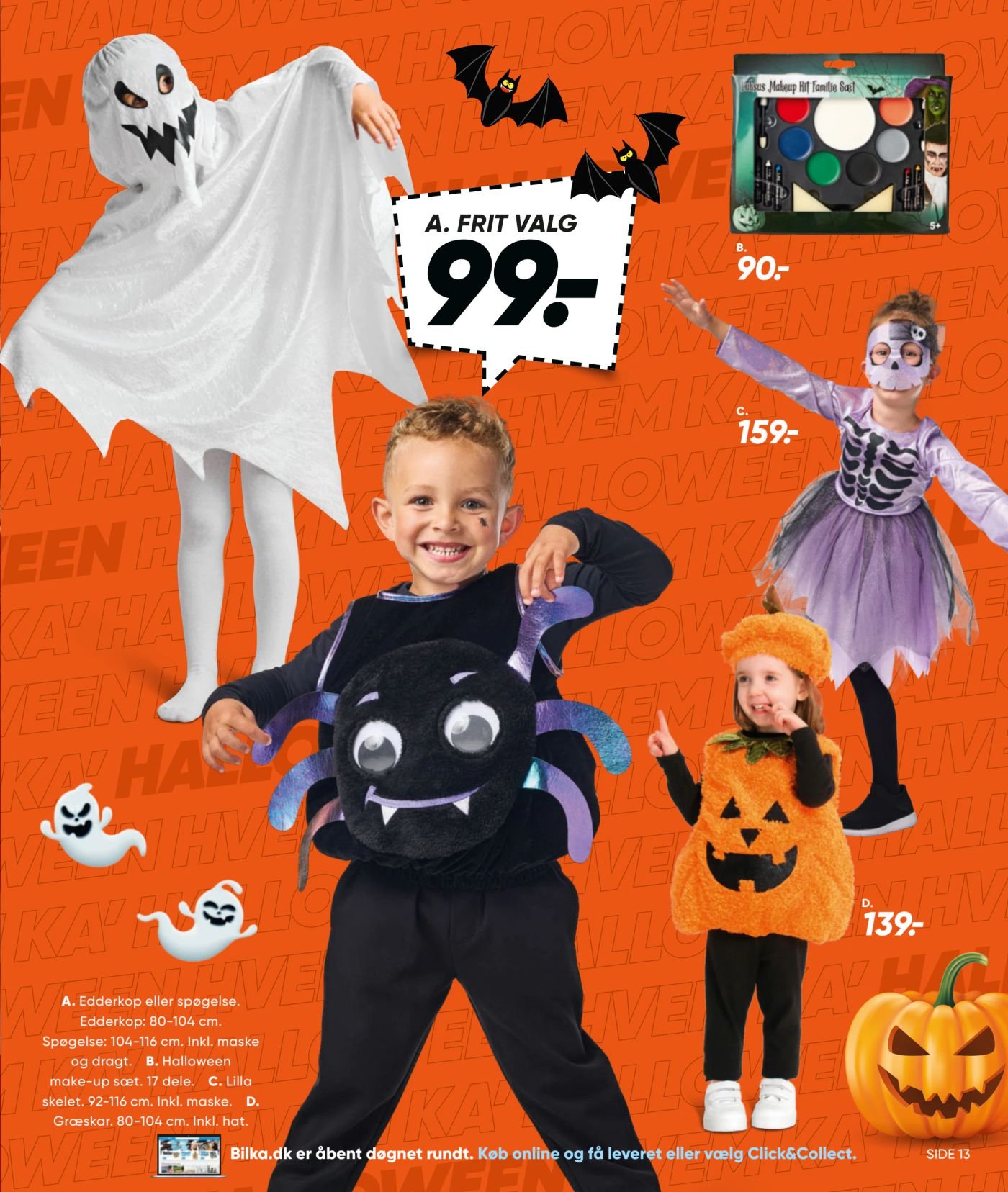 Halloween make-up sæt – Bilka