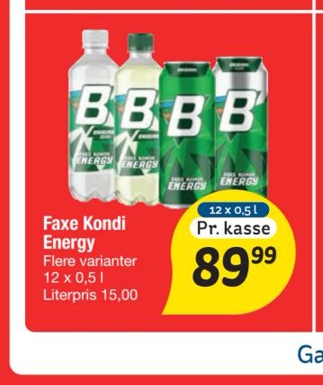 Faxe Kondi Energy – fakta Tyskland