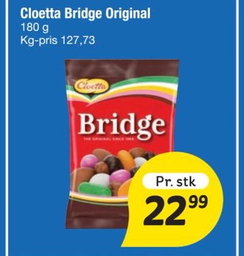 Cloetta Bridge Original – fakta Tyskland