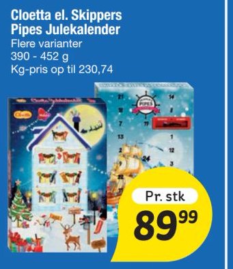 Cloetta el. Skippers Pipes Julekalender – fakta Tyskland