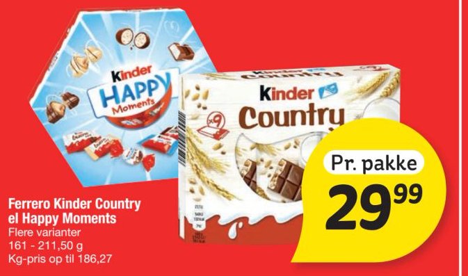 Ferrero Kinder Country el Happy Moments – fakta Tyskland