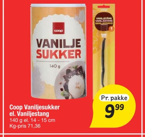 Coop Vaniljesukker el. Vaniljestang – fakta Tyskland