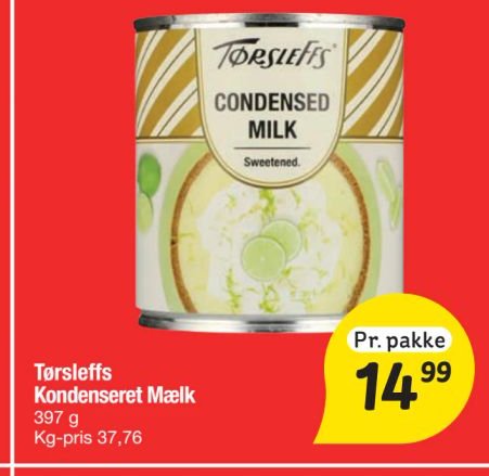 Tørsleffs Kondenseret Mælk – fakta Tyskland