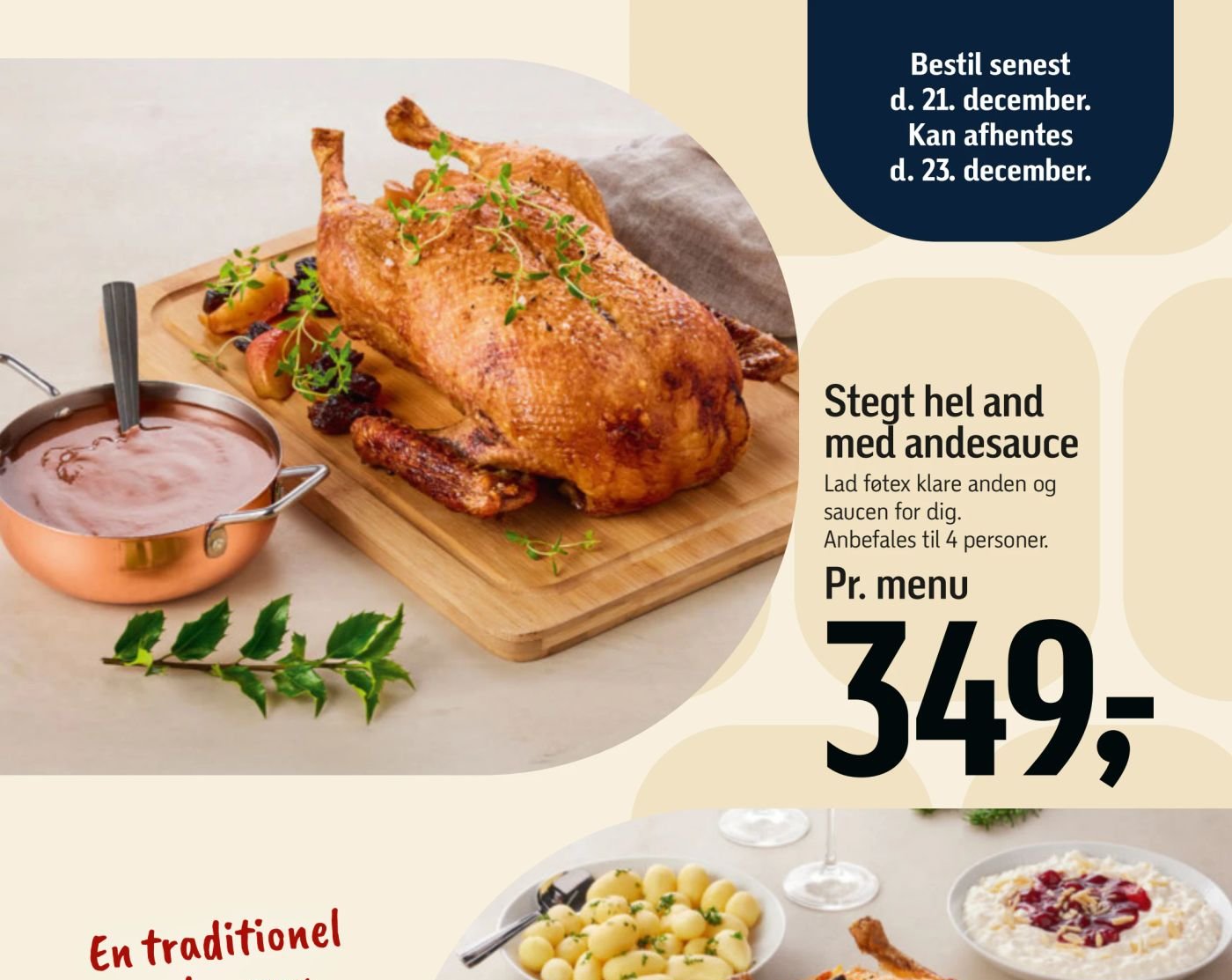Stegt hel and med andesauce – Føtex