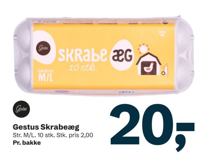 Gestus Skrabeæg Str. M/L 10 stk. – LET-KØB