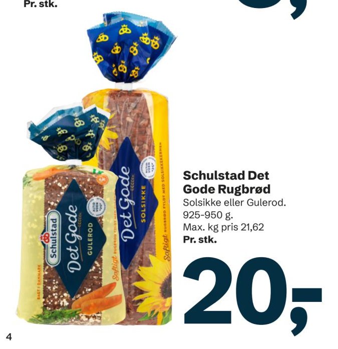 Schulstad Det Gode Rugbrød Solsikke eller Gulerod 925-950 g – LET-KØB