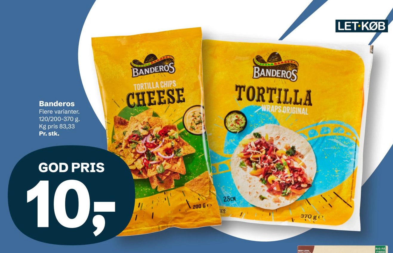 Banderos Flere varianter. 120/200-370 g. Kg pris 83,33 Pr. stk. – LET-KØB