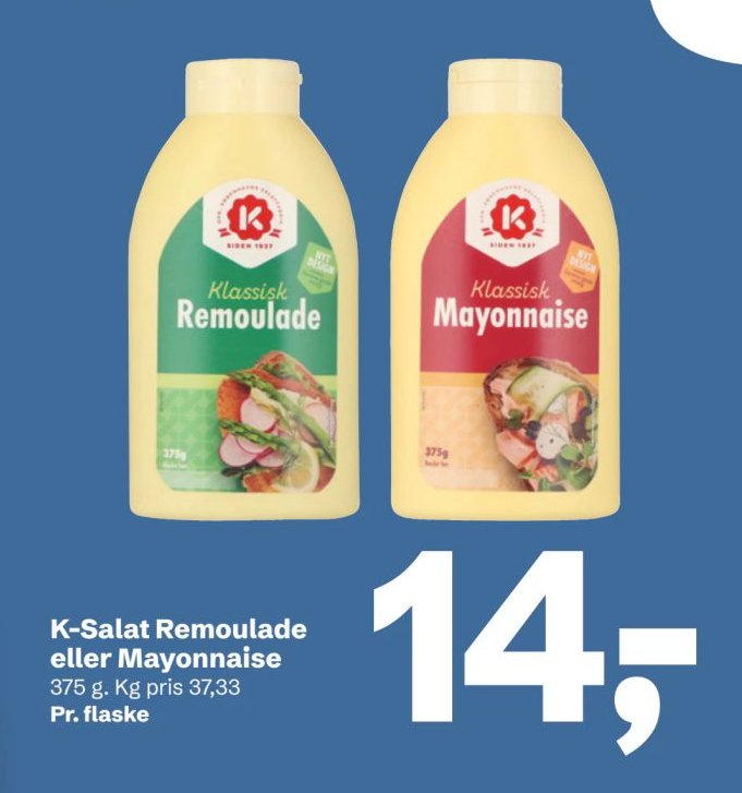 K-Salat Remoulade eller Mayonnaise 375 g – LET-KØB