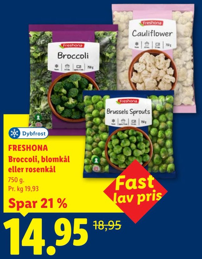 FRESHONA Broccoli, blomkål eller rosenkål – Lidl