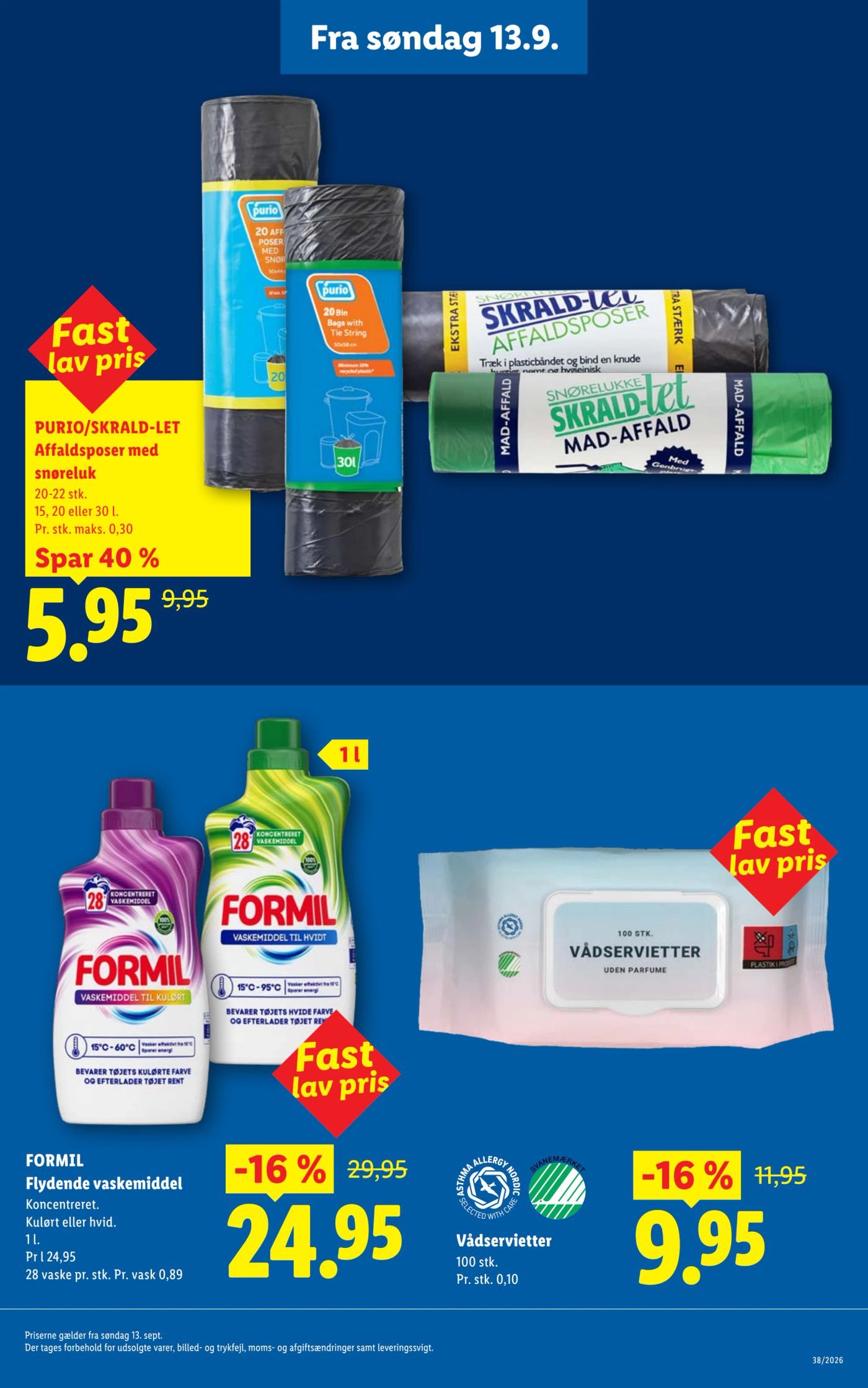 PURIO/SKRALD-LET Affaldsposer med snøreluk – Lidl