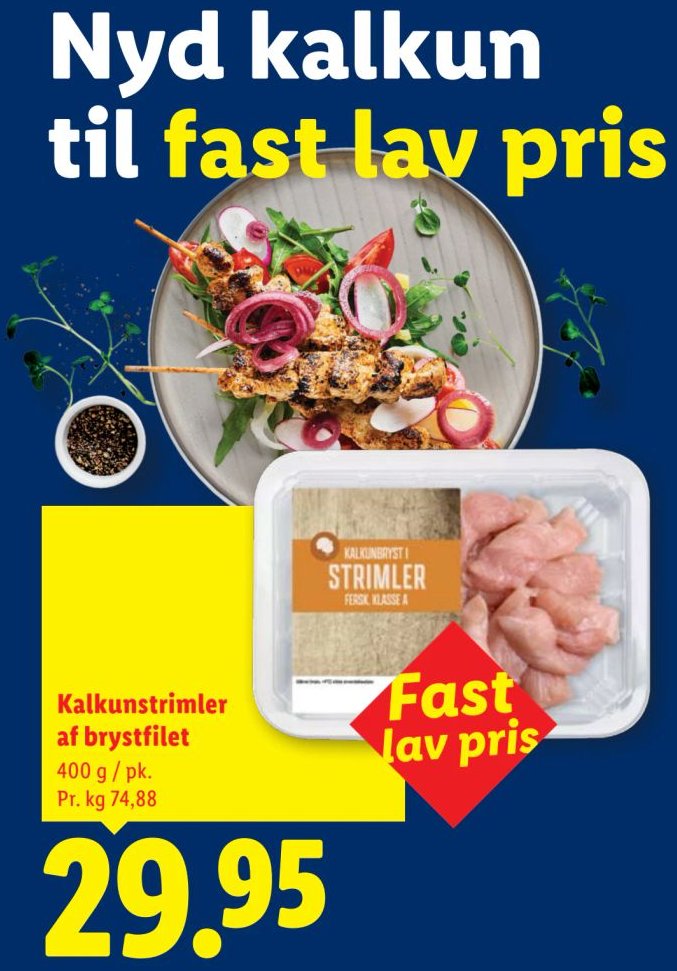 Kalkunstrimler af brystfilet – Lidl