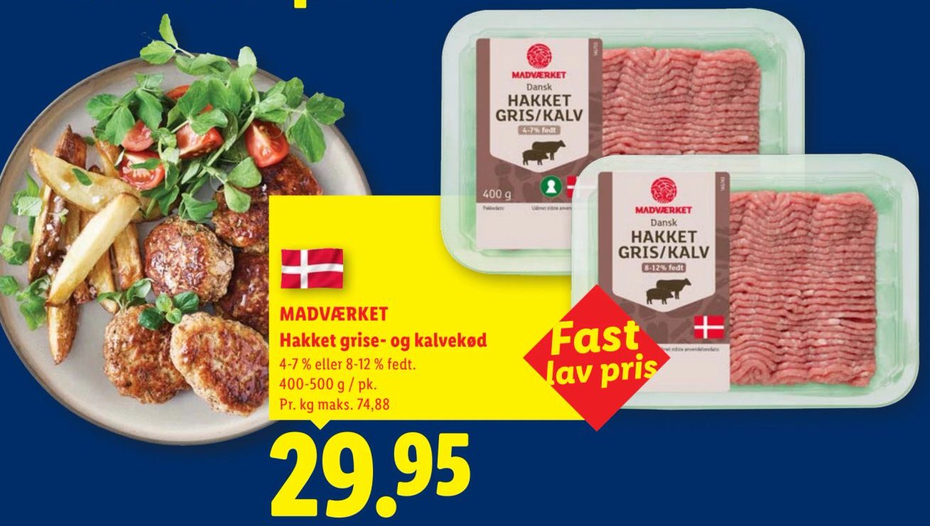 MADVÆRKET Hakket grise- og kalvekød – Lidl