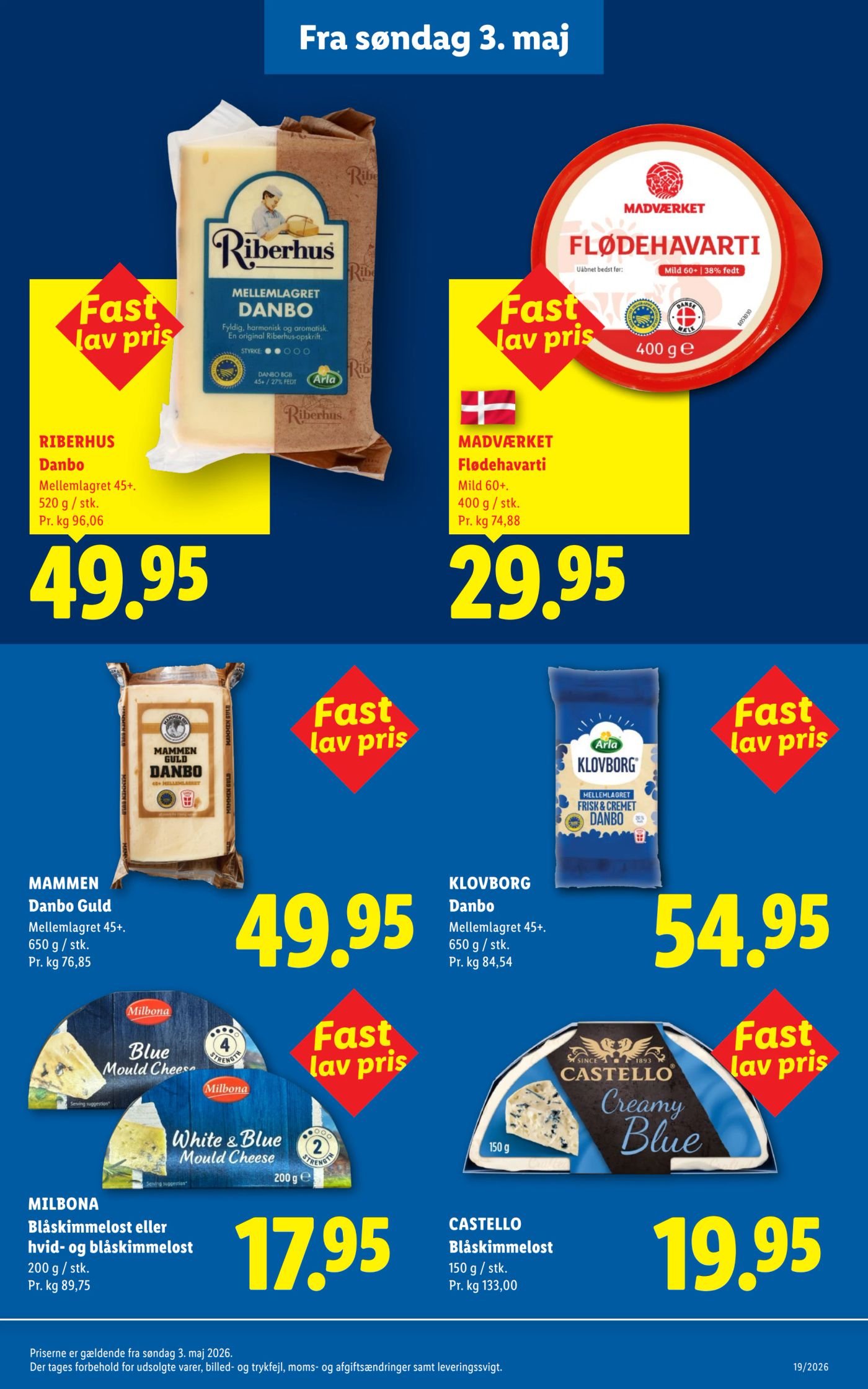MILBONA Blåskimmelost eller hvid- og blåskimmelost – Lidl