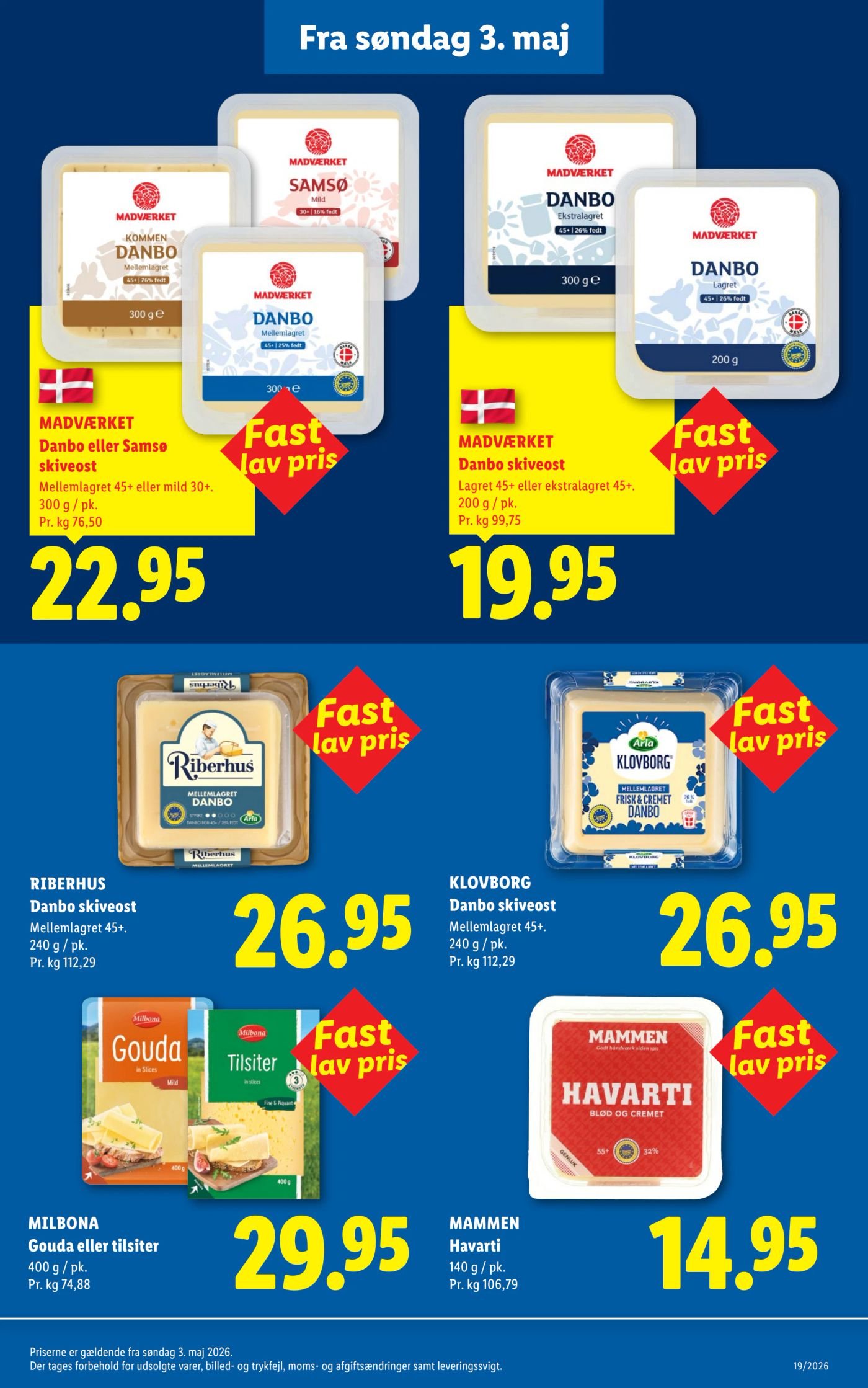 MILBONA Gouda eller tilsiter – Lidl